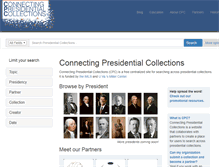 Tablet Screenshot of presidentialcollections.org
